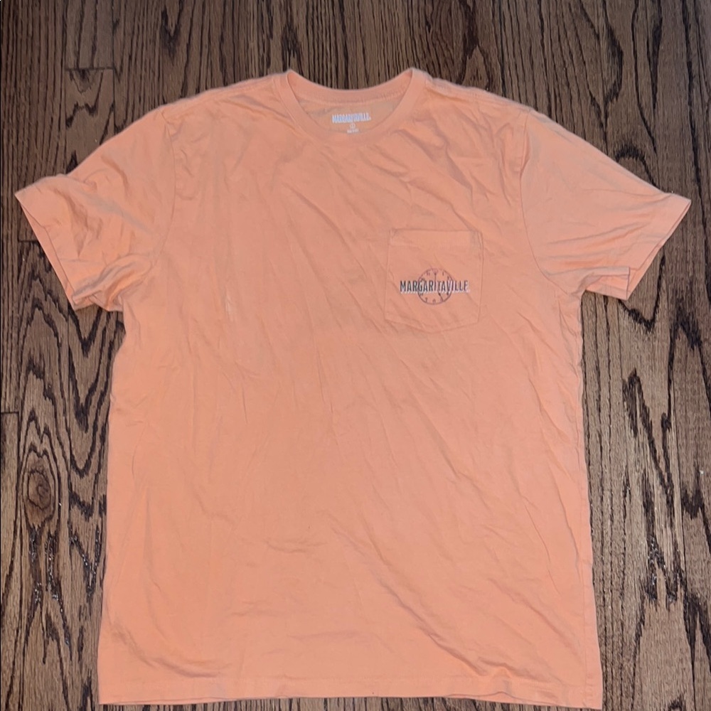 Margaritaville shirt men’s size large coral peach Color Way, it’s 5 o’clock